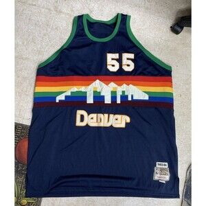 Denver Nuggets Kiki Vandeweghe #55 Hardwood Classic Mitchell&Ness Jersey Size 60